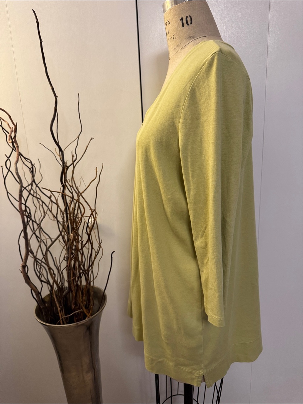 J. Jill Soft V-Neck Light Green Tunic - Picture 3 of 6